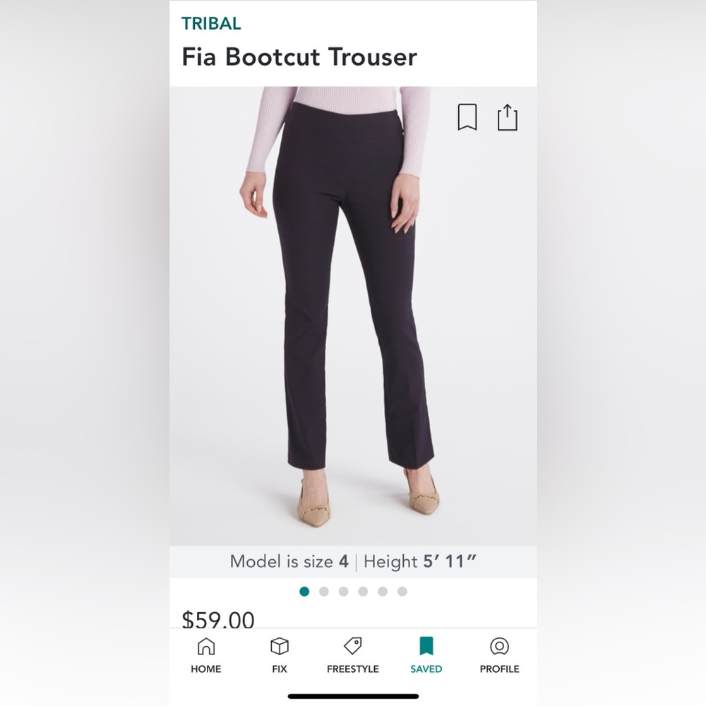 Tribal Fia Bootcut Trouser, Navy, Size 16